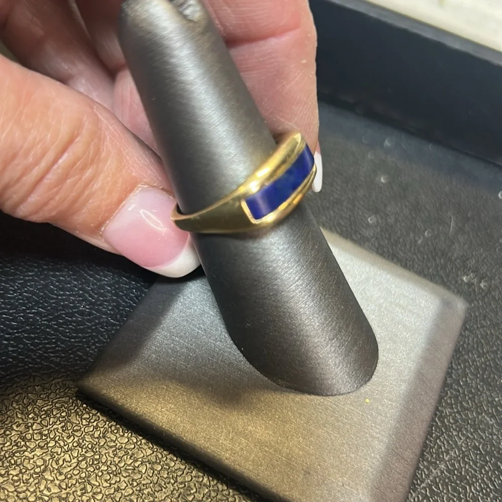 434383 14k yg ring with Lapiz - Picture 2 of 2